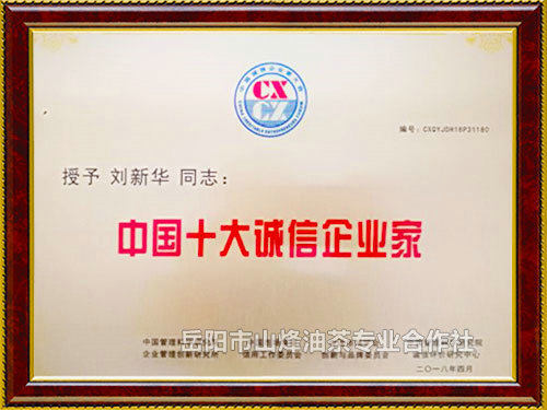 中国十大诚信企业家